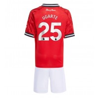 Manchester United Manuel Ugarte #25 Domáci Detský futbalový dres 2025-26 Krátky Rukáv (+ trenírky)